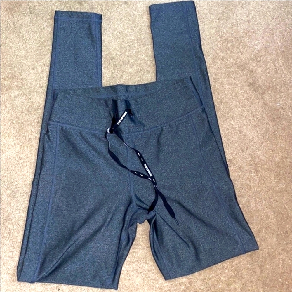 The Upside Legging Charcoal Steel Silver grey full length Highwaisted drawstring